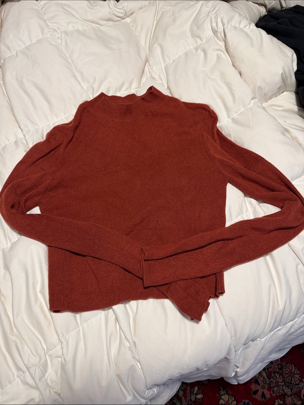 Forever 21 Burnt Orange Mock Neck Sweater